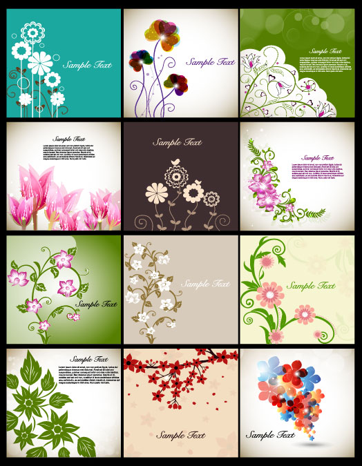Pretty flower background vector graphic set 02 Pretty flower pretty flower background flower   