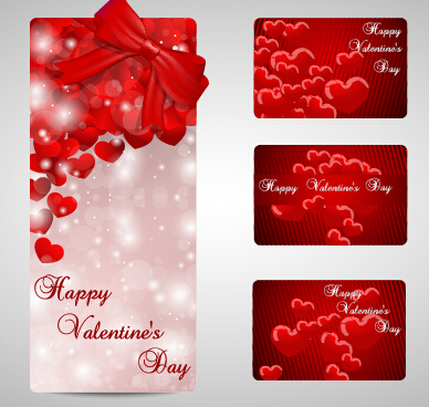 Shiny valentines day gift cards set 10 valentines shiny gift cards cards   