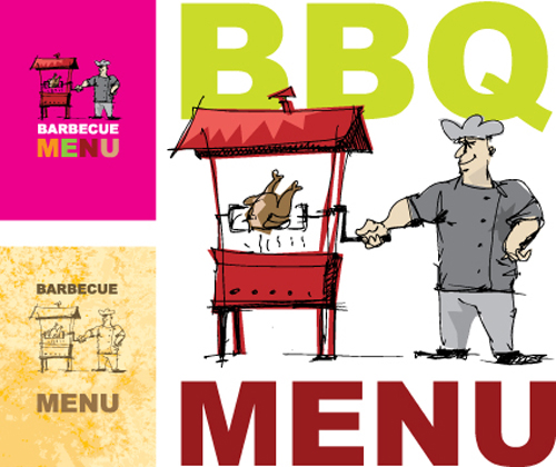 Chef with menu cover Templates vector graphic 01 templates template menu cover chef   