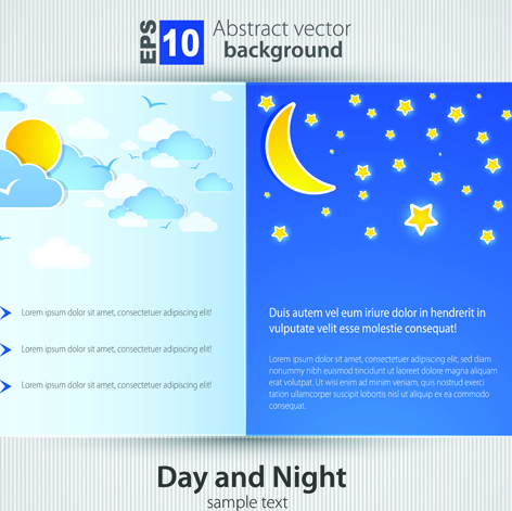 Set of Brochure page two weather background vector 03 weather brochure   