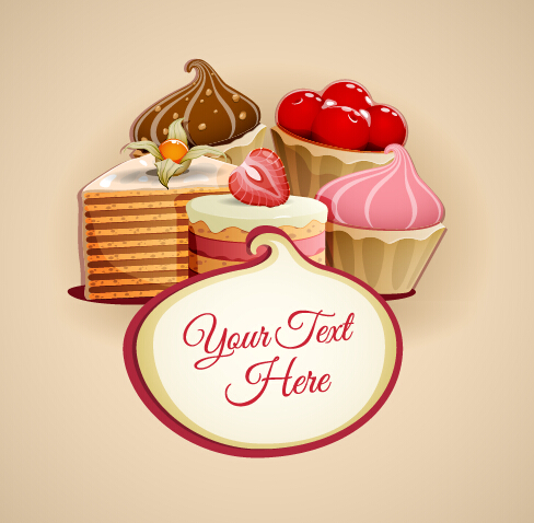 Tasty dessert and sweets background vector 01 sweets sweet dessert background vector background   