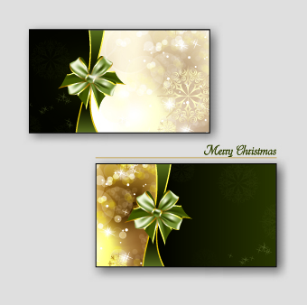 Beautiful ribbon bow christmas cards vector 03 christmas cards card bow beautiful   