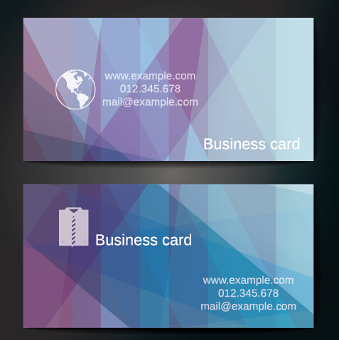 Business card abstract shape vector template 08 Shape business card business abstract   