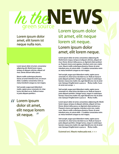 News page layout design vector 02 page news layout design   