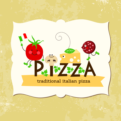 Creative Pizza design elements vector 03 pizza element design elements creative   