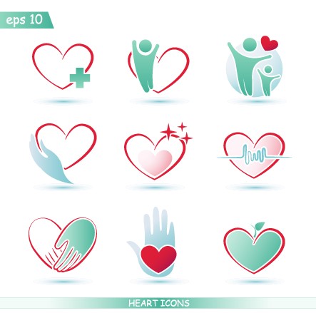 Creative heart icons design graphic vector icons icon heart creative   