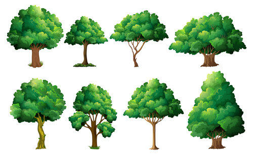 Various tree vectors material set 03 Various tree free   