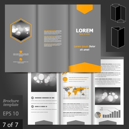 Fold business brochure vector material vector material material fold business brochure   