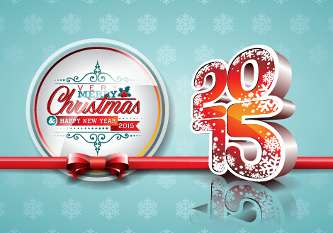 Christmas with new year 2015 creative vector 01 new year creative christmas 2015   