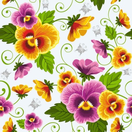 Beautiful flowers background art vector 02 illustration flowers beautiful background   