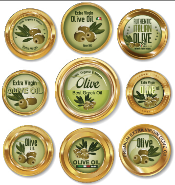Luxury olive oil gold labels vector 02 olive oil olive luxury labels label   