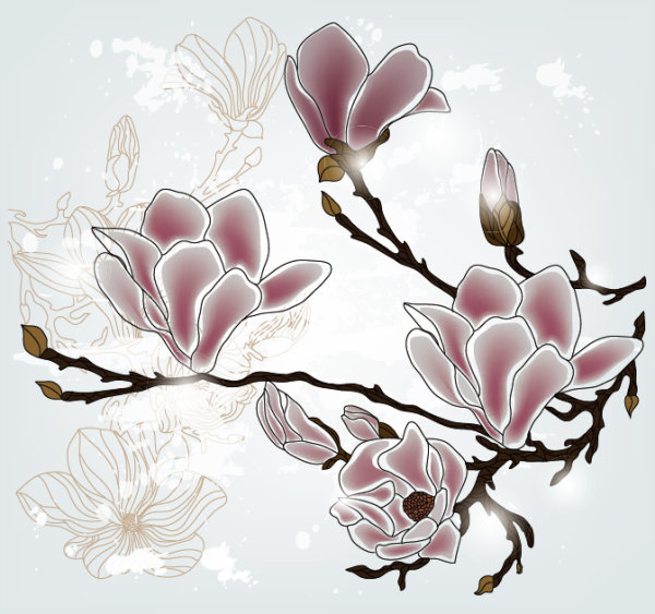 free vector Exquisite with Flowers 02 flowers flower exquisite   
