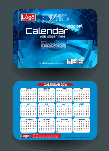 Calendar 2016 with business cards vector 09 cards calendar business 2016   