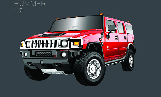 Realistic Hummer H2 vector material   