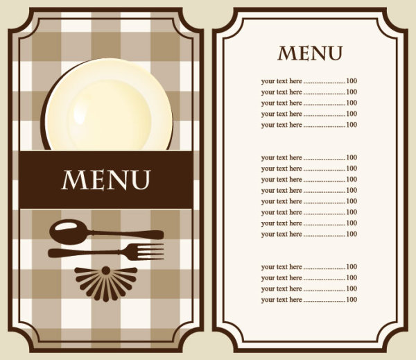 Set of cafe and restaurant menu cover template vector 02 template restaurant menu cover cafe   