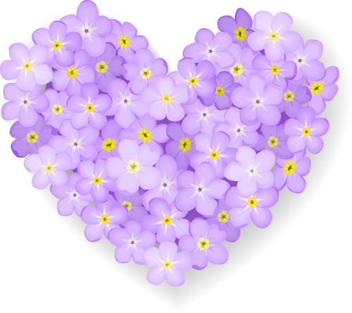 Vector Flowers heart design elements 02 hearts heart flowers flower elements element   