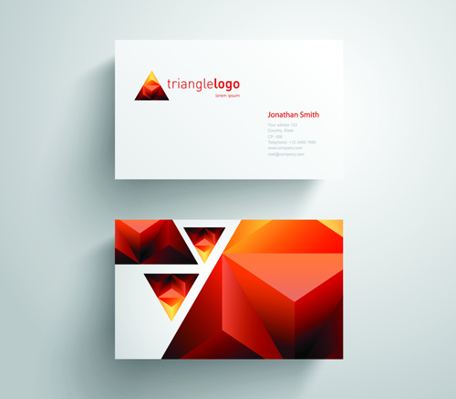 Geometric triangle business cards copy space vector 02 triangle space geometric copy cards business cards   