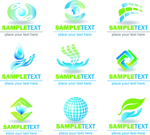 Ecology and earth creative logos vector set 04 logos logo ecology earth creative   