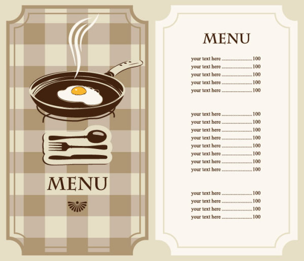 Set of cafe and restaurant menu cover template vector 04 template restaurant menu cover cafe   