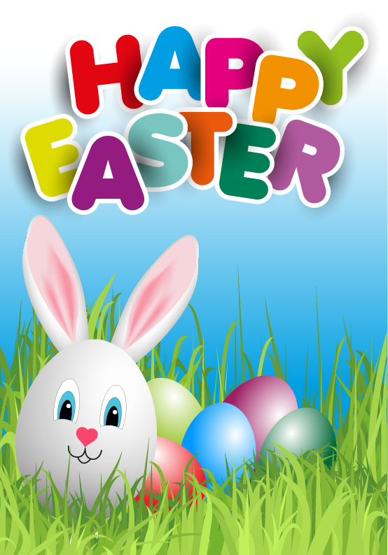 lovely rabbit with easter holiday background vector 03 rabbit lovely holiday easter background   