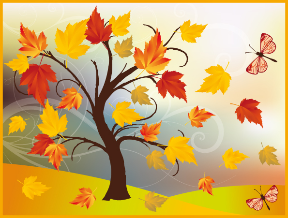 Art autumn tree creative background vector 02 tree creative autumn   