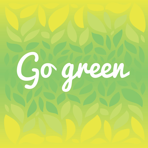 Go green leaves background vector 01 leaves green background   