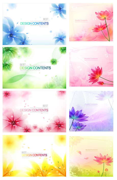 Fantasy flower background vector art vector graphic design material shading misty lotus flowers dream background   