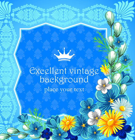 Set of Frame with flowers luxurious vector background 05 luxurious flowers flower   