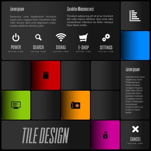Mobile interface layout vector material 07 mobile material layout interface   