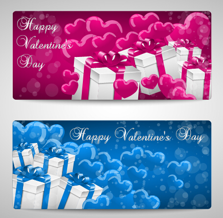 Shiny valentines day gift cards set 03 valentines shiny gift cards day cards   