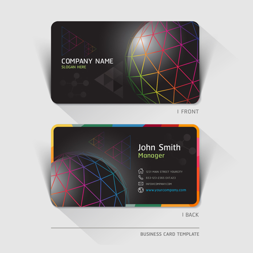 Excellent modern business card vector material 07 modern material Excellent card vector business card   