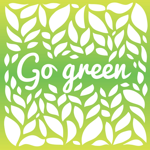 Go green leaves background vector 03 leaves green background   