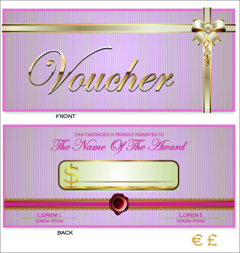 Golden style gift certificate design vector 05 golden gift certificate   