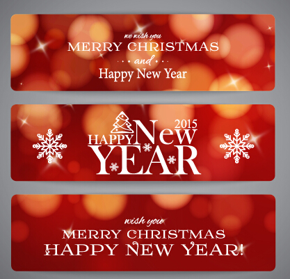 2015 New Year and Merry Christmas red banner new year merry christmas christmas banner 2015   