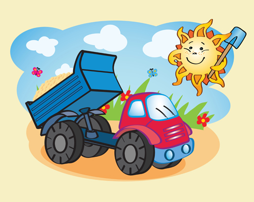 Cartoon funny car design vector 01 vector cartoon car   