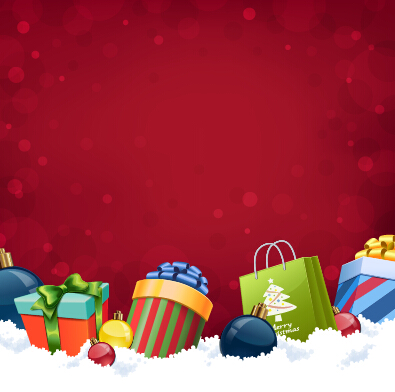 Red background with christmas gift vector red background gift christmas background   