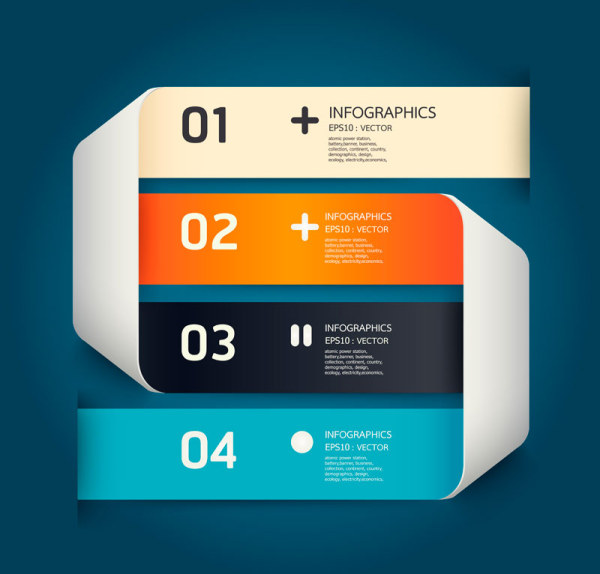 Numbered Infographics elements vector 14 Numbered Infographic numbered number infographics infographic elements element   