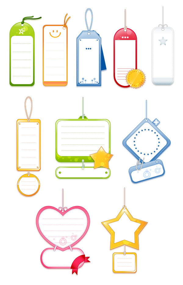 Blank label frames vector tag label blank   