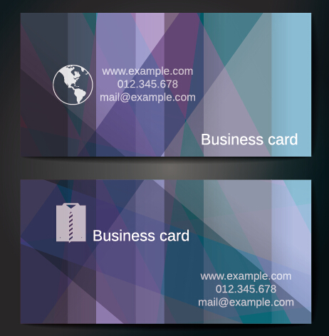 Business card abstract shape vector template 09 Shape business abstract   