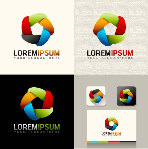 Creative company logos with business vectors 03 logos creative company business   
