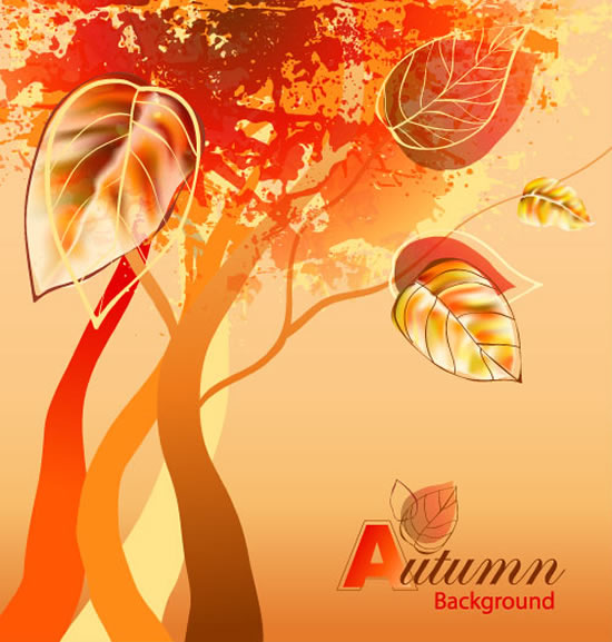 Grunge background autumn style vector 01 grunge background autumn   