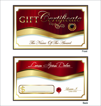 Golden style gift certificate design vector 02 style golden gift certificate   