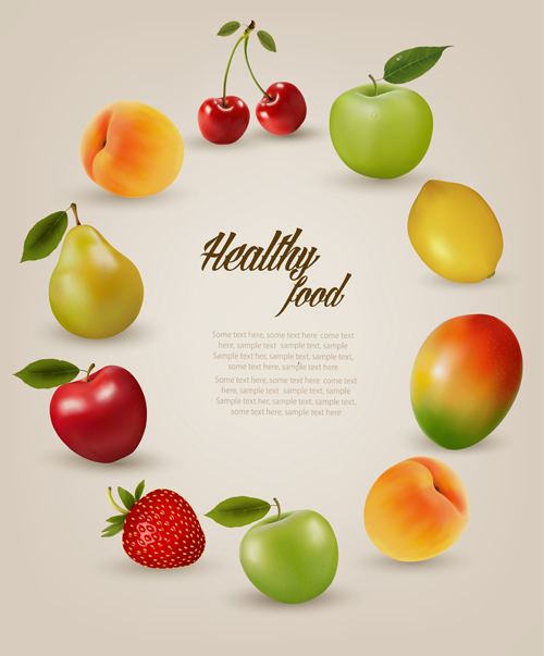 Juicy fruit frame vector background juicy fruit frame background   