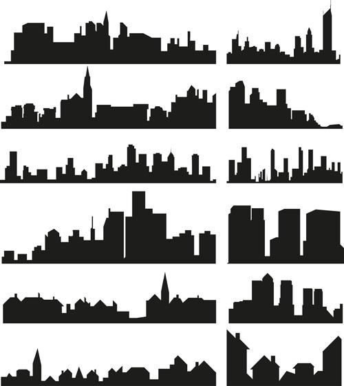 City building creative silhouettes design vector silhouettes silhouette city building city   