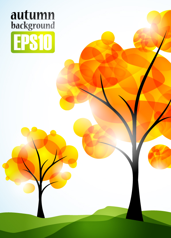 Art autumn tree creative background vector 05 tree background autumn   