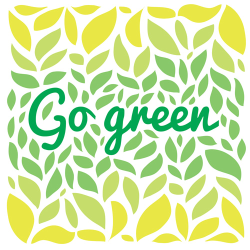 Go green leaves background vector 02 leaves green background   