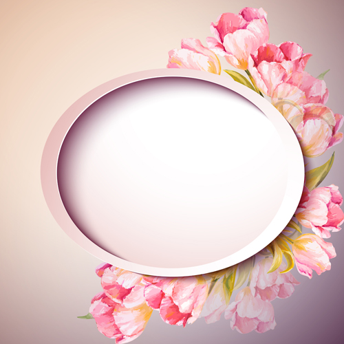 Pink flower hand drawn backgrounds vector 09 pink hand flower drawn backgrounds   