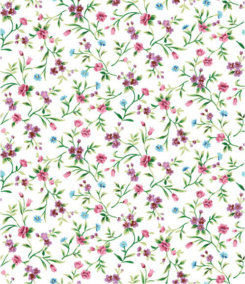 Small broken flower background vector wallpaper small broken flower Simple and elegant pattern leaves flowers background   