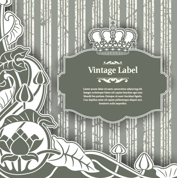 Luxury Vintage label and Ornaments vector 05 vintage ornaments ornament luxury label   