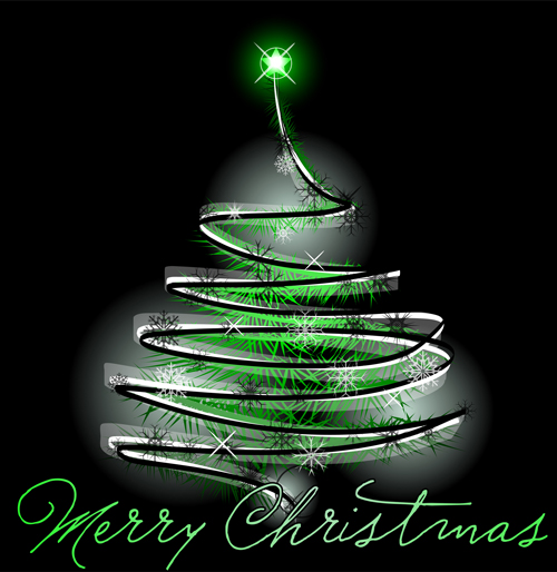 Sparkling Christmas tree design vector 02 101226 sparkling christmas tree christmas   